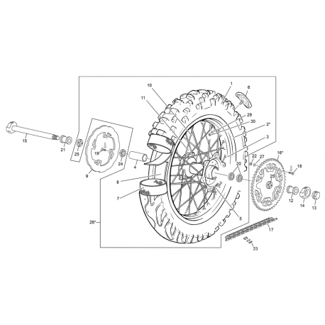 RADIO TRASERO SHERCO 4/35 4L 193