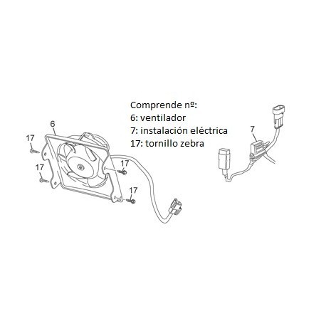 KIT ELECTRO VENTILADOR SHERCO 125/250/300/450/500