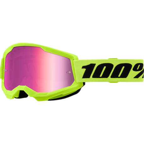 GAFAS 100% STRATA 2 M2 AMARILLO / ROSA ESPEJO