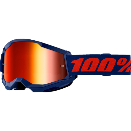 GAFAS 100% STRATA 2 M2 AZUL MARINO / ROJO ESPEJO