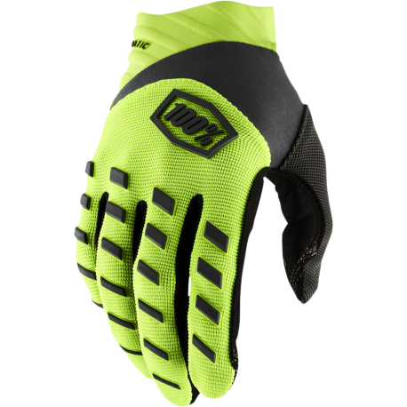 GUANTES 100% AIRMATIC AMARILLO FLUOR / NEGRO