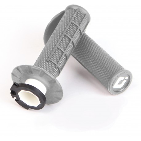 PUÑOS ODI MX LOCK ON V2 HALF WAFFLE 2T /4 T GRAFITO GRIS CLARO
