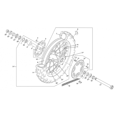 FRENO CUBIERTA 2.15 ORIGINAL SHERCO SE / SEF