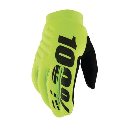 GUANTES 100% BRISKER AMARILLO FLUOR / NEGRO 2024