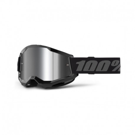 GAFAS 100% STRATA 2 M2 NEGRO / PLATA ESPEJO