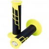 PUÑOS PRO TAPER CLAMP-ON GRIP HALF WAFFLE NEON YELLOW/ BLACK