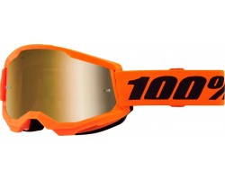 GAFAS 100% STRATA 2 M2 NEGRO / NARANJA FLUOR ESPEJO