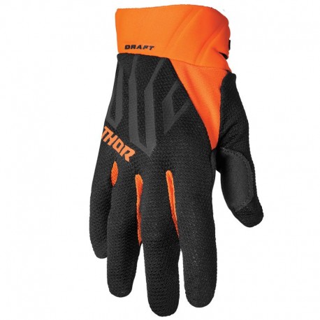 GUANTES THOR DRAFT BLACK/ORANGE