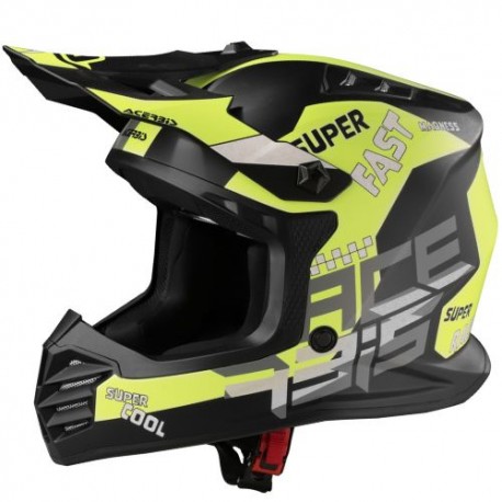 CASCO ACERBIS PROFILE JUNIOR NEGRO / AMARILLO FLUOR